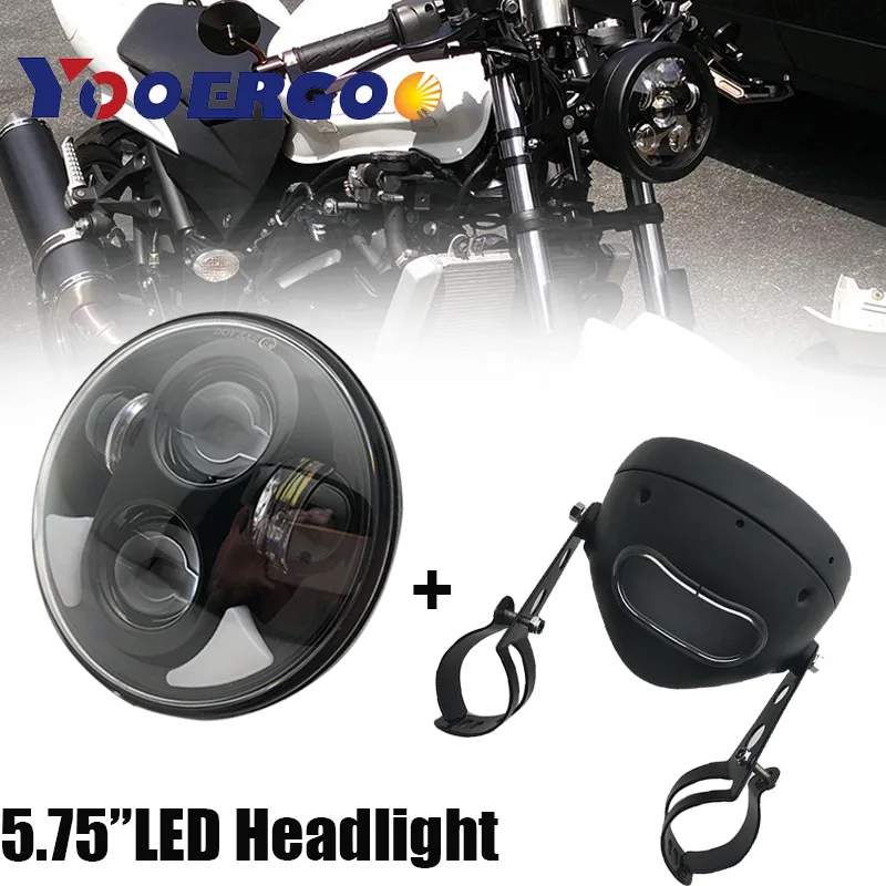 

5.75" LED Headlight Bucket For Suzuki Intruder VS VL 700 750 1500 800 Motorcycle Lights Bracket