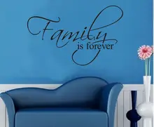 Família É Para Sempre citação criativa decoração de casa decalques de parede decorativo adesivo de parede removível adesivos de parede de vinil