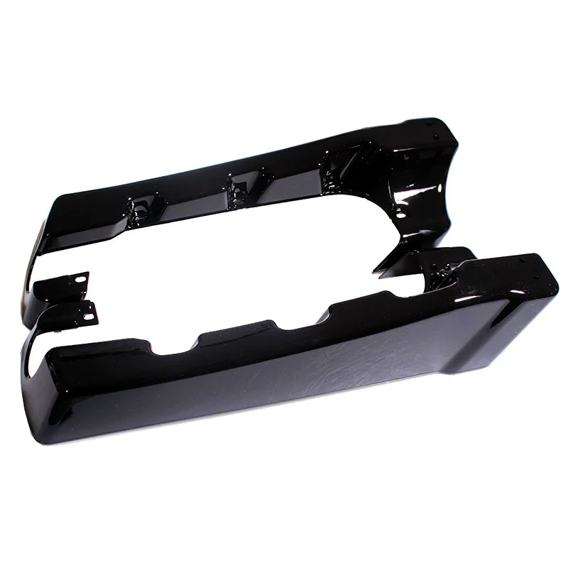 

New Motorcycle Vivid Black 4" Hard Stretched Saddle Bag Extensions For Harley Touring Road King street glide 1994-2013