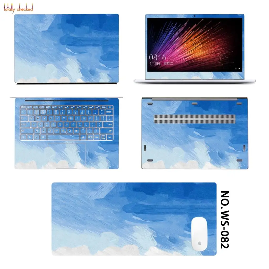 Наклейка для ноутбука Xiaomi Air 12 5 13 3 + коврик мыши Mi Notebook Pro 15 6 полное тело Виниловая