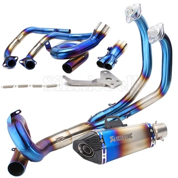 

Akrapovic Exhaust Motorcycle Exhaust Muffler Escape Full system For Yamaha MT07 MT 07 FZ07 FZ 07 XSR700 Slip on Exhaust Pipe