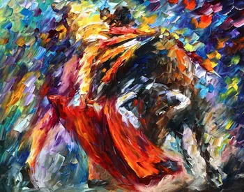 

Wholesale Abstract dog Oil Painting Abstract Art Painting bar Villa hotel Sitting Room Corridor Decor Canvas Art Picture RZ098