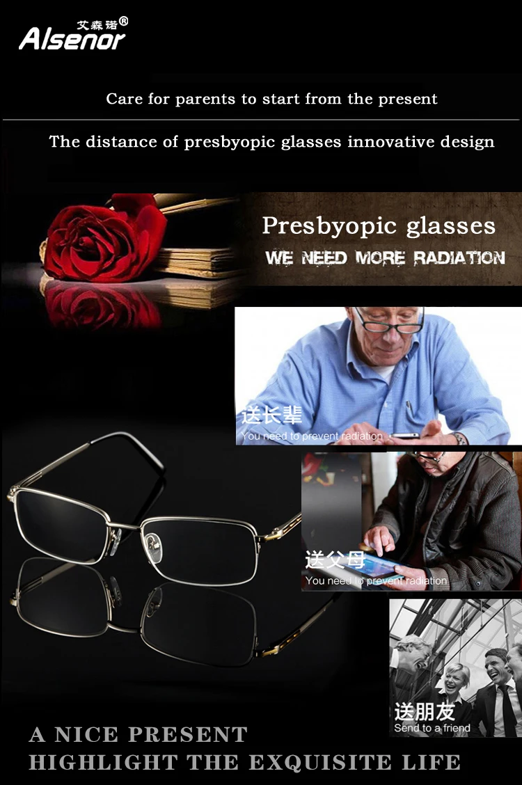Интеллект прогрессивные дальнозоркостью очки можно увидеть далеко может видеть рядом HD Ultra Light Антивозрастная зал frame мужская чтение glasse