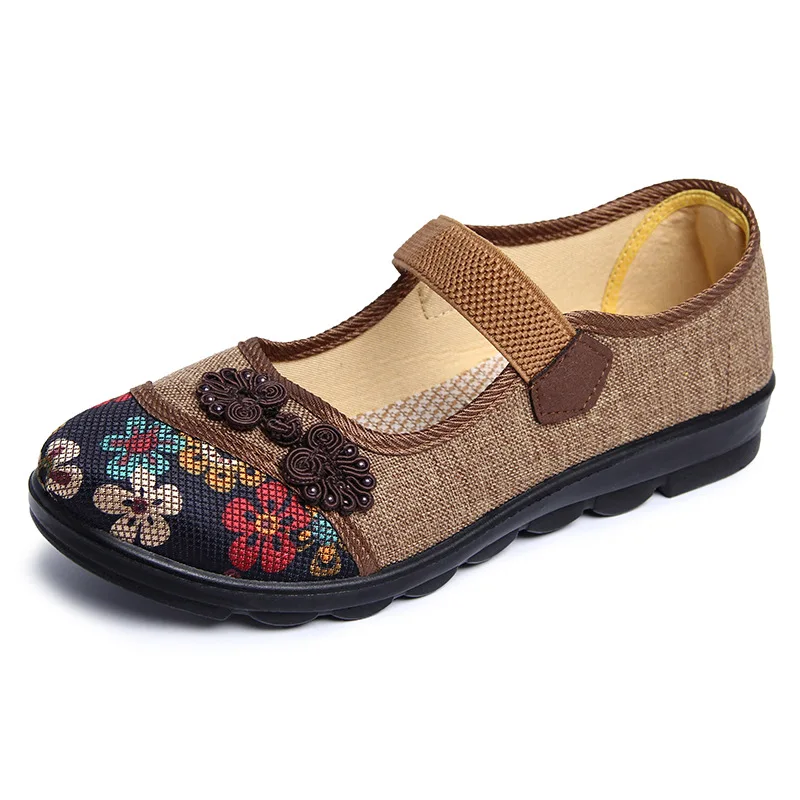 

2019 Spring Female Large Size Casual Womens Shoes Flats Ladies Soft Bottom Embroidered Floral Women Flat Shoes Sapato Feminino