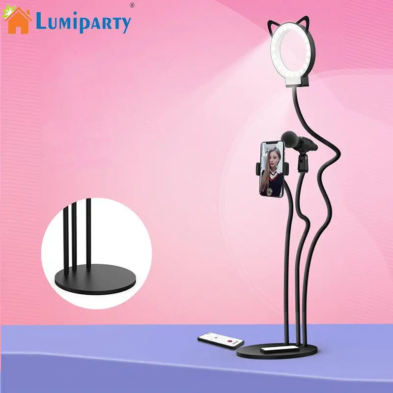 

LumiParty 3-in-1 Internet Live Streaming Supplement Light Cell Phone Holder Beauty Lamp Table Night Light