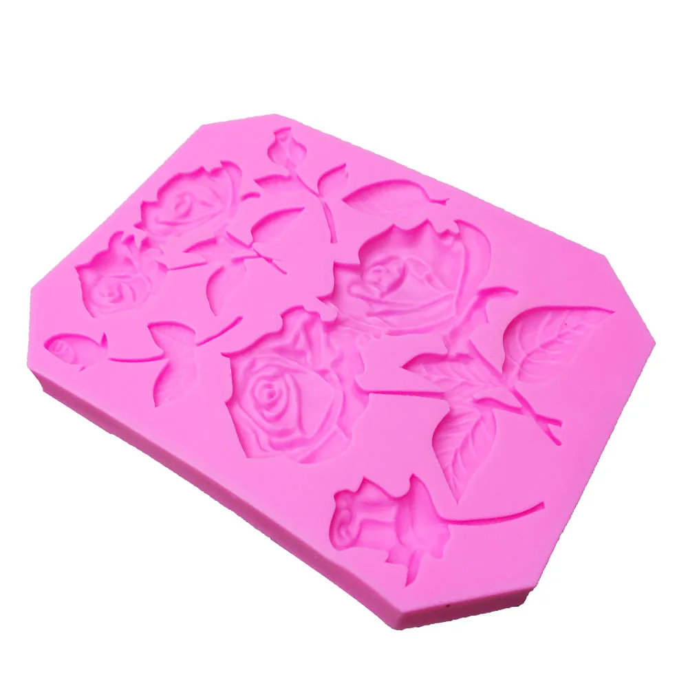 Цветок силиконовые Силиконовая форма оборудование для выпечки тортов украшая инструменты розы, шоколад Мольде де силикона T1017