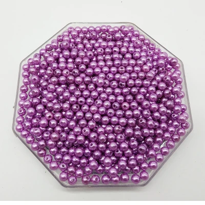 6 мм в диаметре высокая яркость ABS имитация жемчуга для пены медведь декоративные аксессуары цветные бусины гриппа материалы для ручных поделок - Цвет: purple(200g)