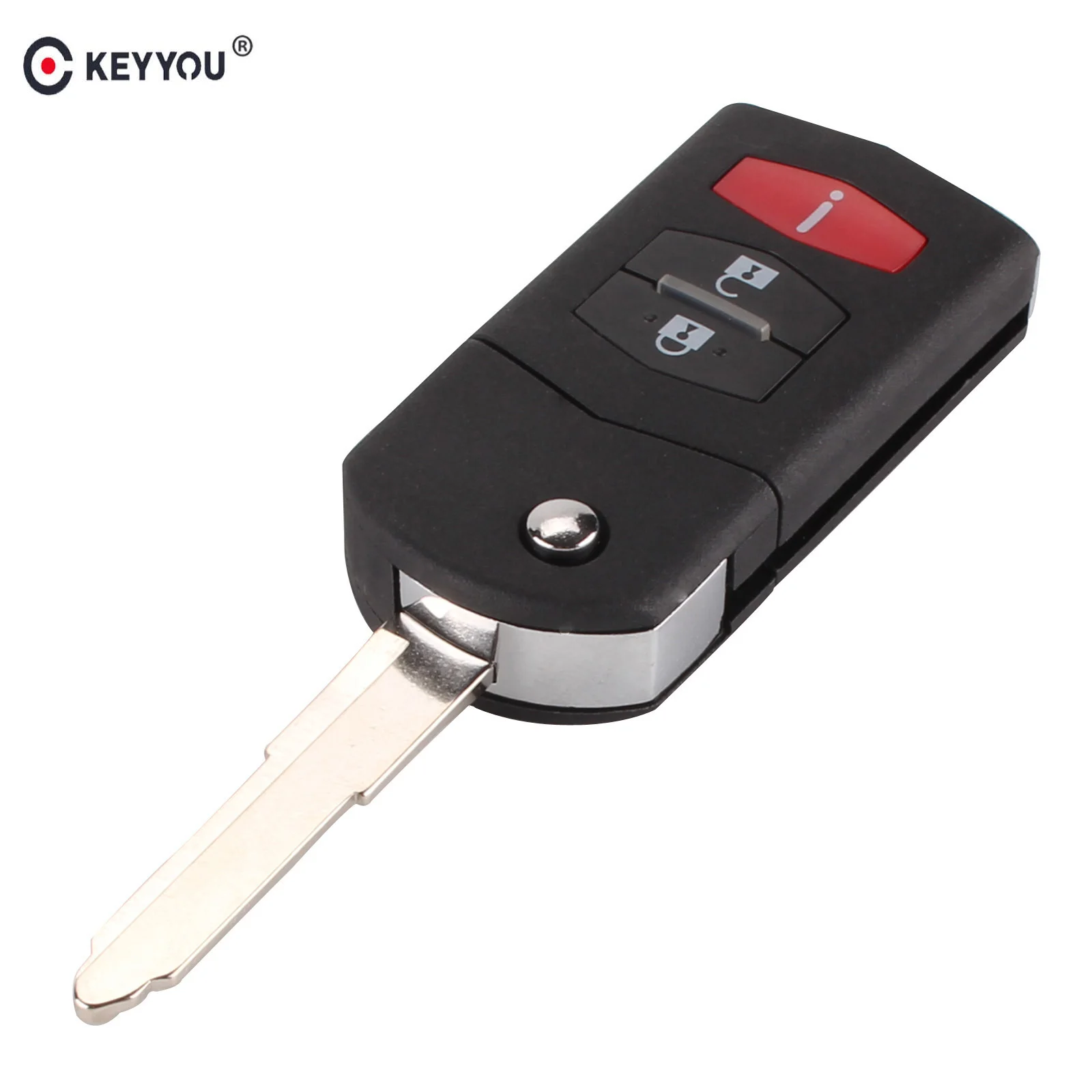 New Replacement for Key Fob Case Housing Keyless Entry Remote Key Fob with Uncut Blade Fit for Mazda 3 5 6 RX8 CX5 CX7 CX9