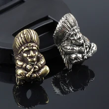 Винтажный латунный индийский нож бусины зонтик веревка бусина Открытый Винтаж индийский бусы на веревочке