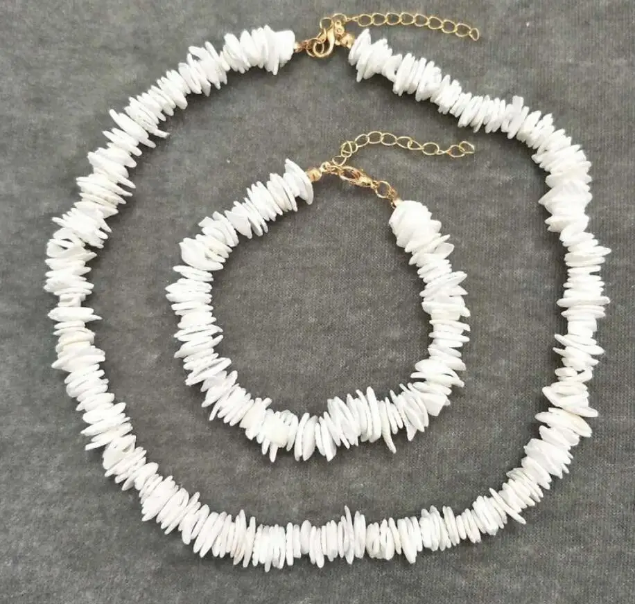 

Creative White Natural Shell Piece Choker Necklace Short Chip For Women Chic Summer Beach Ocean Bohemian Boho Holiday Jewelry