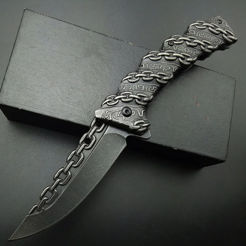 Открытый тактический складной нож персонализированный нож s 3D цепочка резной охотничий походный карманный нож спасательный нож edc