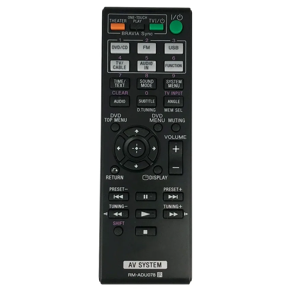 

NEW RM-ADU078 for SONY Audio/Video Receiver Remote Control for DAV-TZ230 DAV-TZ510 DAV-TZ630 DAV-TZ710 HBD-TZ135 HBD-TZ530