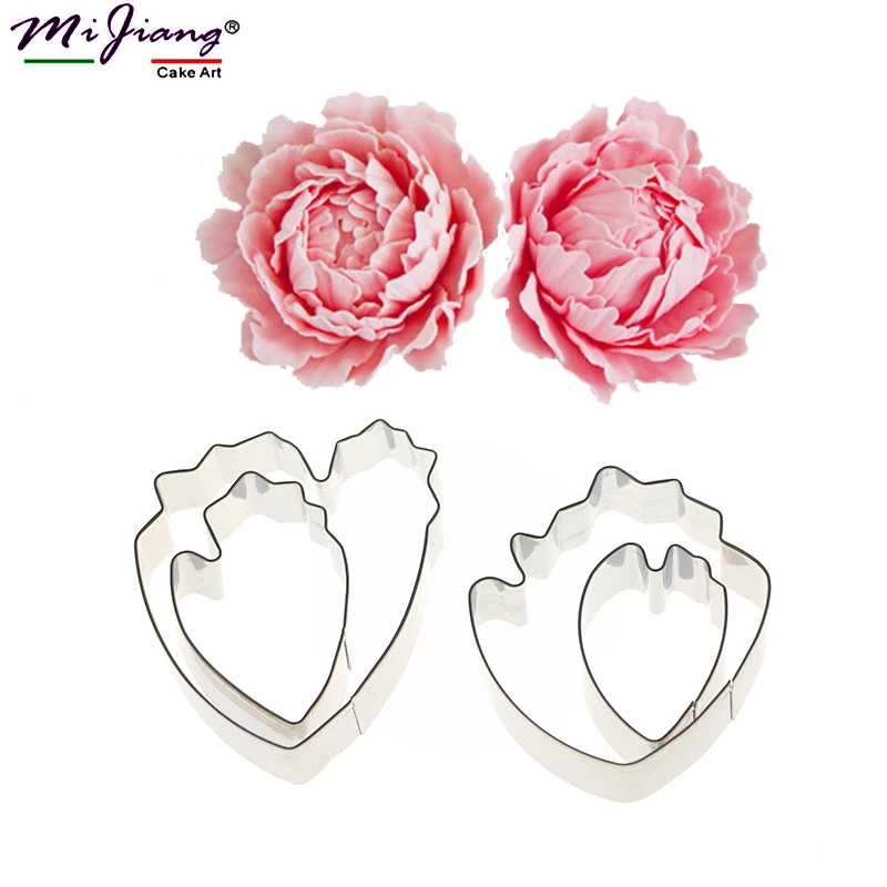 

4pcs/set Peony Flower Petal Fondant Mold Cozinha Cookie Cutter Cake Decorating Tools Kitchen Accessories Stainless Steel A329