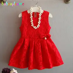 2-6years/Демисезонный платья для маленьких девочек красный Кружево Праздничное Пышное платье-пачка принцессы костюм для детей Детская одежда