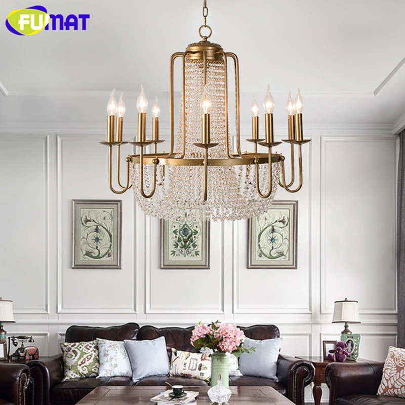 

FUMAT Modern LED Crystal Chandelier Lights Lamp For Living Room Cristal Lustre Chandeliers Lighting Pendant Hanging Ceiling