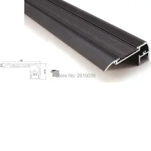 10X1 м наборы/лот лестница шаг светодиодный канал из алюминиевого профиля и алюминиевый экструзионный светильник для лестницы лампы