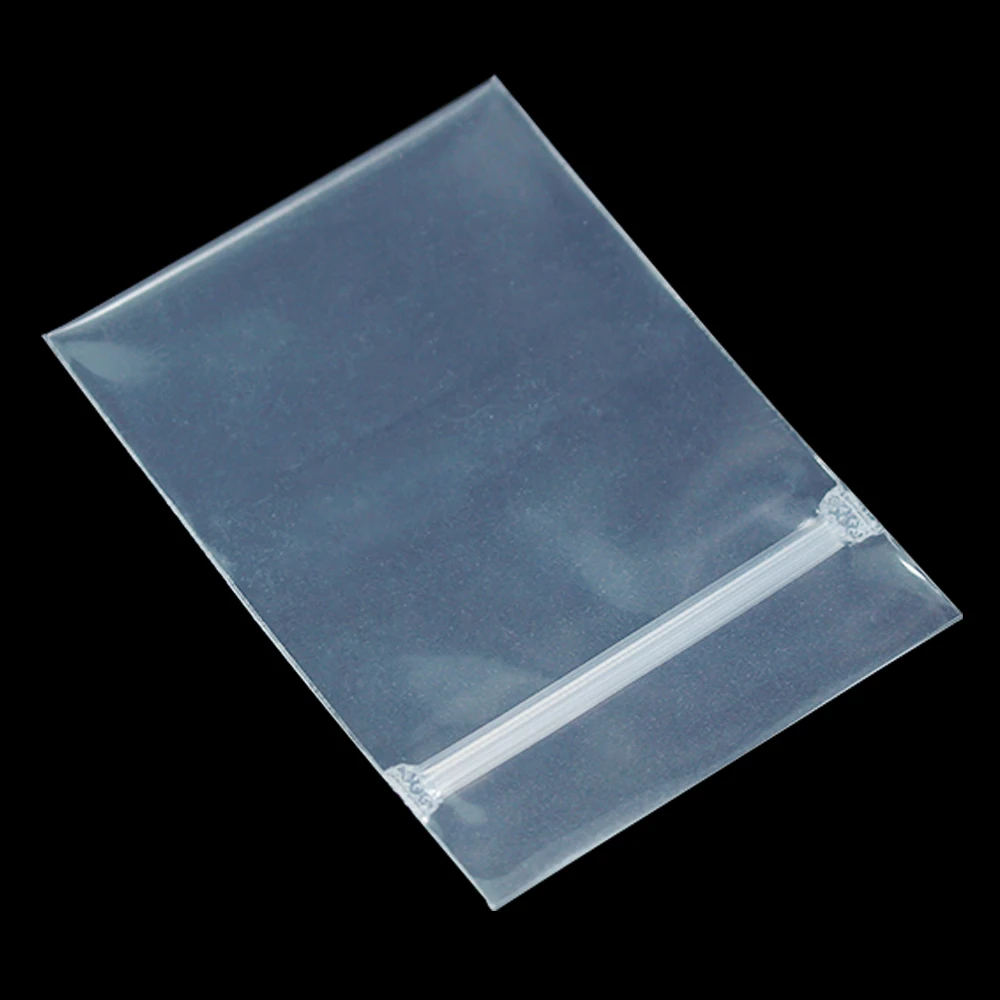 300Pcs/lot Clear PPE Plastic Zipper Bag Boutique Resealable Self Seal