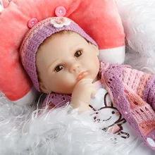 SanyDoll 17 дюймов 42 см baby Возрожденный силикон куклы, Реалистичная кукла Возрожденные Младенцы для детей игрушки Красивая вязаная кукла