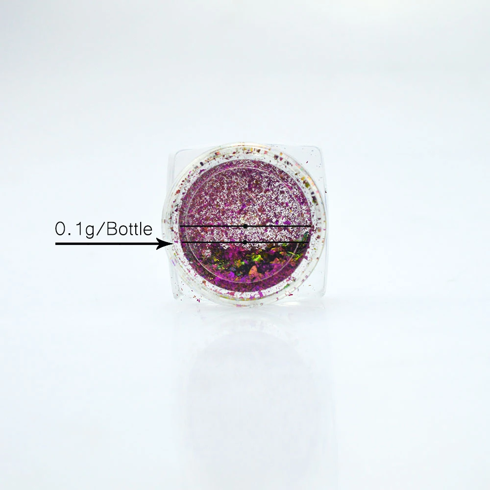 Хамелеоновая блестящая пудра с эффектом блеска 1 коробка для самостоятельного