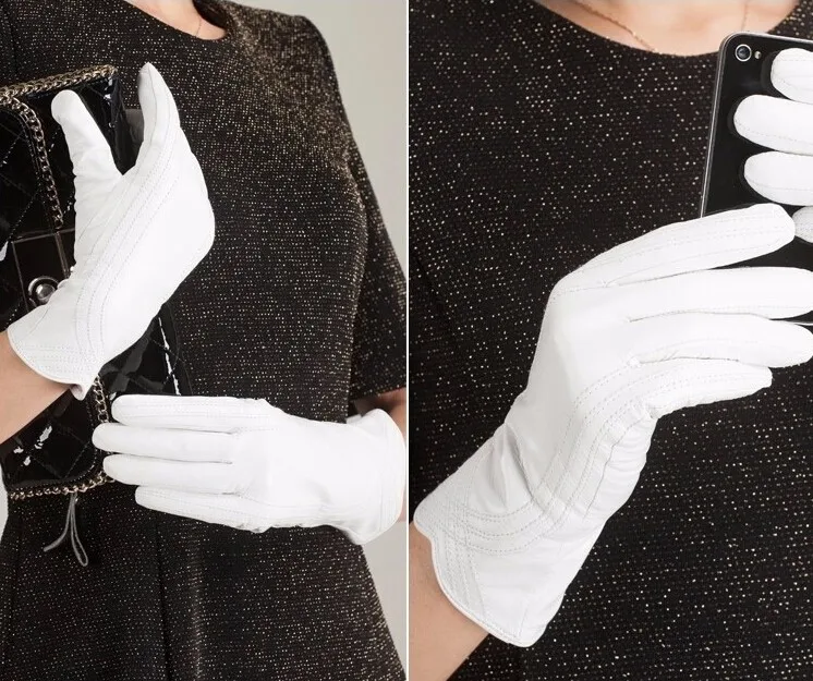 Высокое качество, модные женские зимние вязаные теплые перчатки из овечьей кожи, 9 цветов, женские перчатки Ku-036