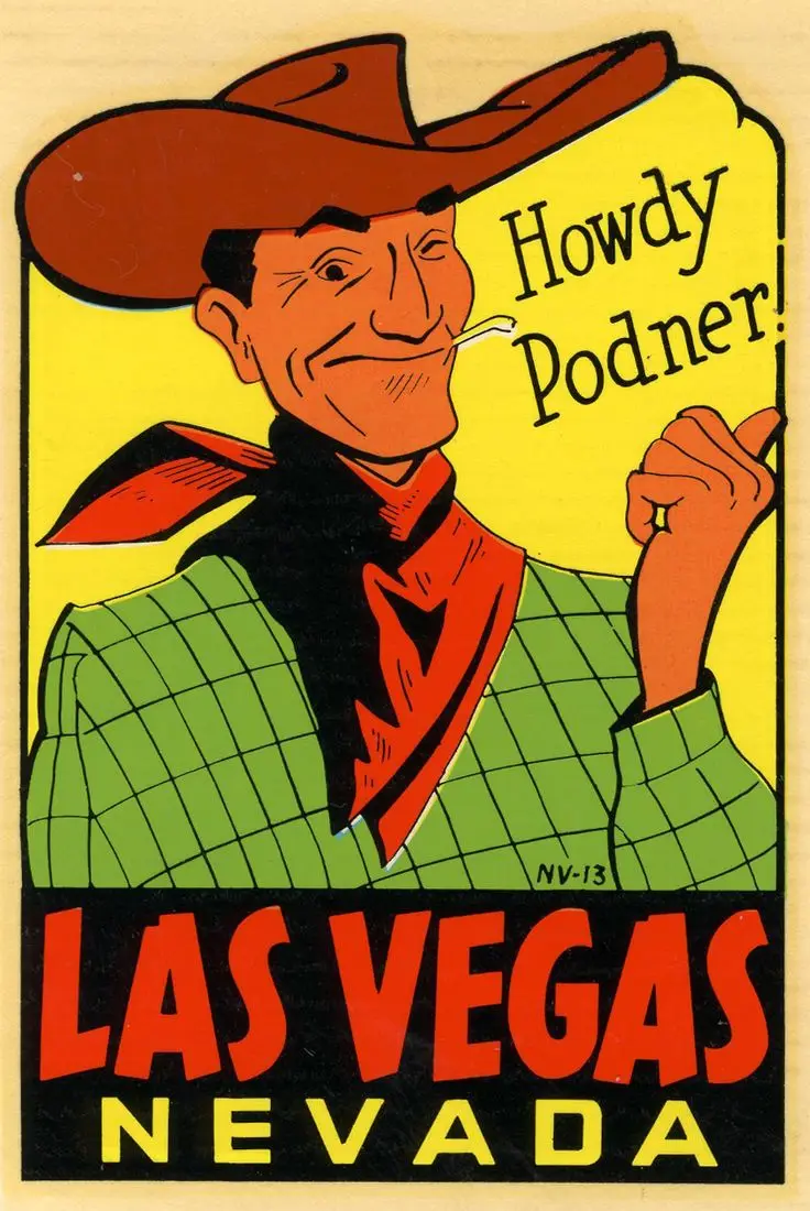 Pop Art Las Vegas Nevada Vintage Travel Poster Classic Retro Kraft
