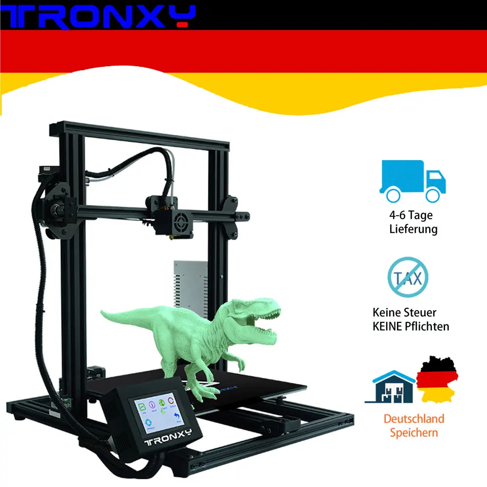 Горячая Распродажа Tronxy полностью металлический 3d принтер Tronxy XY-3 быстрая сборка Магнитная Тепловая бумага 310*310 мм Горячая кровать 0,25 кг PLA нить в подарок