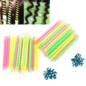 

26Pc Plastic Long Styling Barber Salon Tool Hairdressing Spiral Hair Perm Rod Large Pro