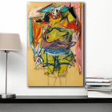 Виллем-де-kooning-женщина 1953-54 холст картины для Гостиная украшения дома картина маслом на холсте роспись стен, без рамы