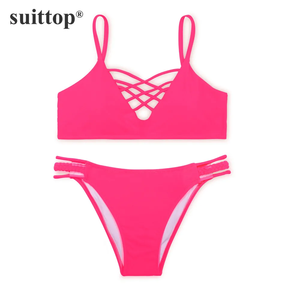suittop 2017 сексуальный бикини комплект сплошной розовый красный женщин купальники выдалбливают купальник обивка съемный бикини пуш-ап купальный костюм suittop 2017 сексуальный бикини комплект сплошной розовый красный женщин купальники выдалбливают купальник обивка съемный бикини пуш-ап купальный костюм