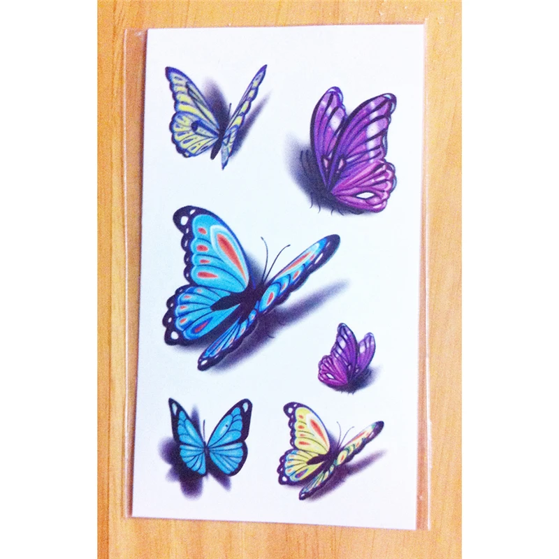 

3D Butterfly Temporary Tattoos Sticker Body Art Removable Waterproof Fake Tattoo