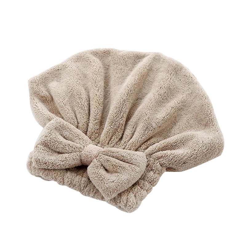 1 шт., утолщенная Хлопковая шапочка для душа для женщин, красивая банная шапка с бантом, Банные сауны, спа покрытие для волос, скоростная сухая шапочка для купания