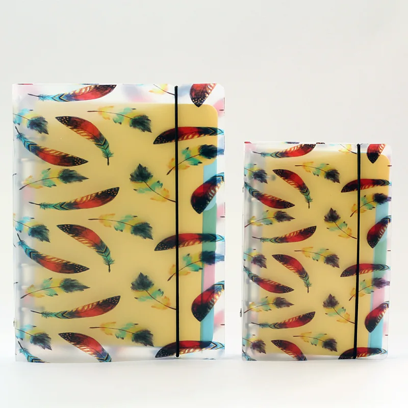 

A6 A5 PVC Spiral Notebook Ring Loose Leaf Binder Journal 180 Pages(Square Grid/Lined) + Index Divider Tabs+Ziplock Pouch