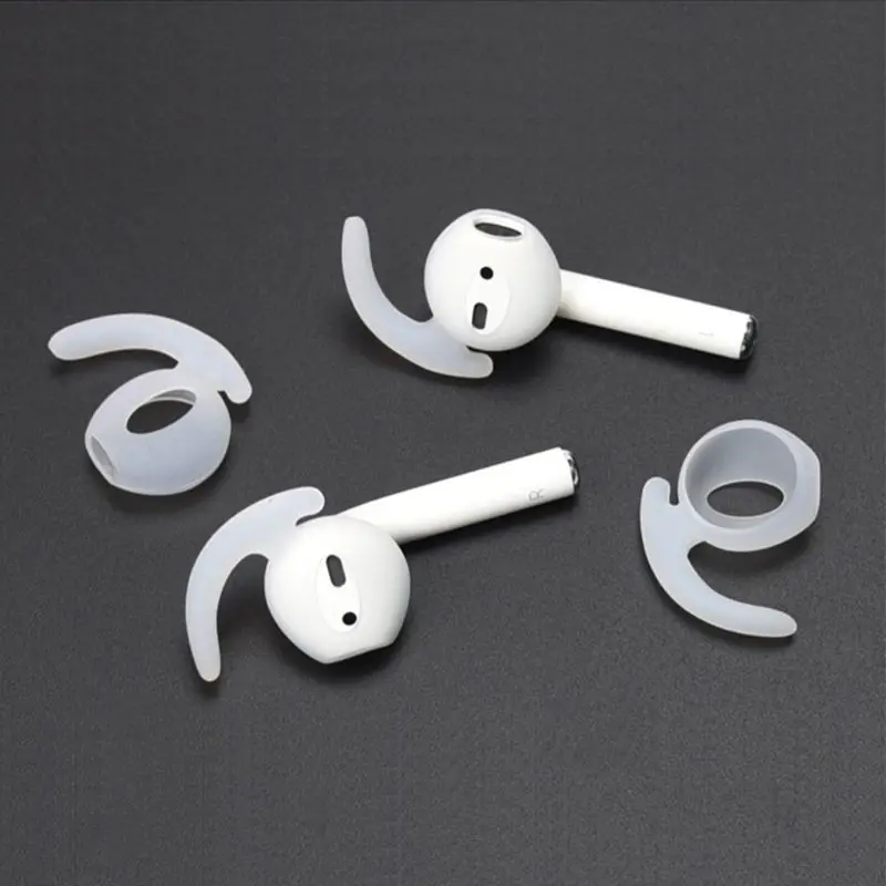1 Pair Earbuds Cover In-Ear Tips Soft Silicone Skin Ear Hook Buds Replacement for Apple Airpods Wireless Bluetooth Headset