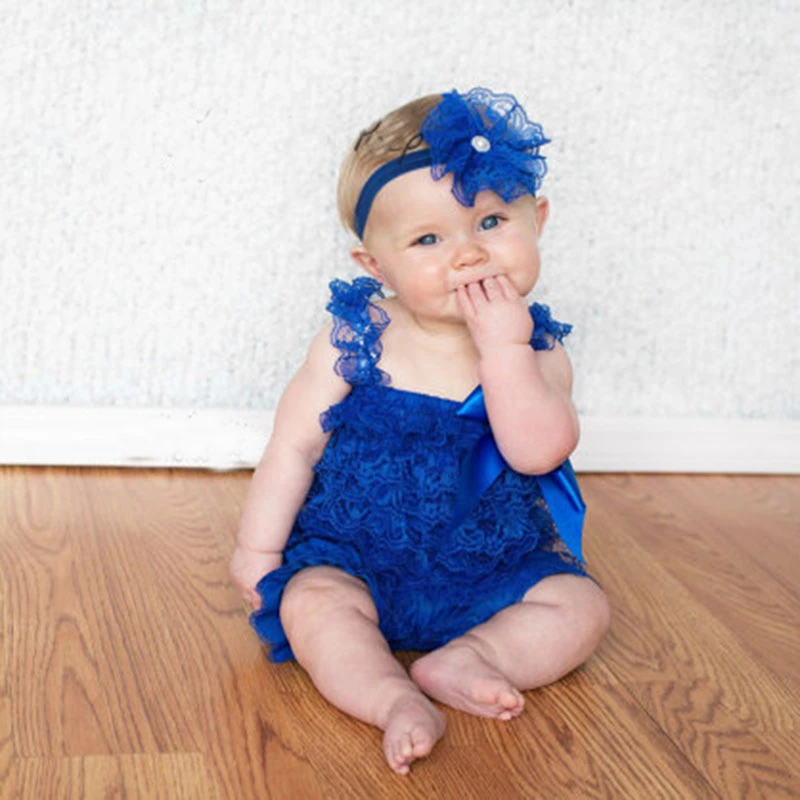 Cute Infant Baby Girls Romper Baby Girls Lace Ruffled Romper Bebe Toddler Infant Jumpsuit Cake Smash Outfit Baby 1st Birthday Outfit Photo Props Baby Jumpsuit Baby Jumpsuit Cotton 