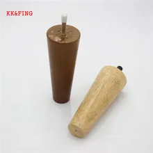 KK& FING 15 см Высота деревянные косой конус мебельные ножки надежные деревянные шкафы ножки для чайного стола с железной плитой диван ножки набор из 4