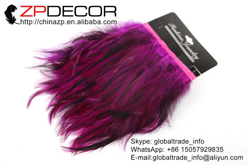 fuchsia Rooster Saddle Feathers Trim (198)