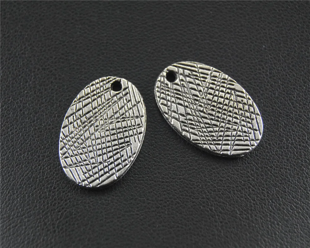 

25pcs Antique Sliver Oval drop Charm Pendant DIY Necklace Bracelet Bangle Findings 13x20mm A1469