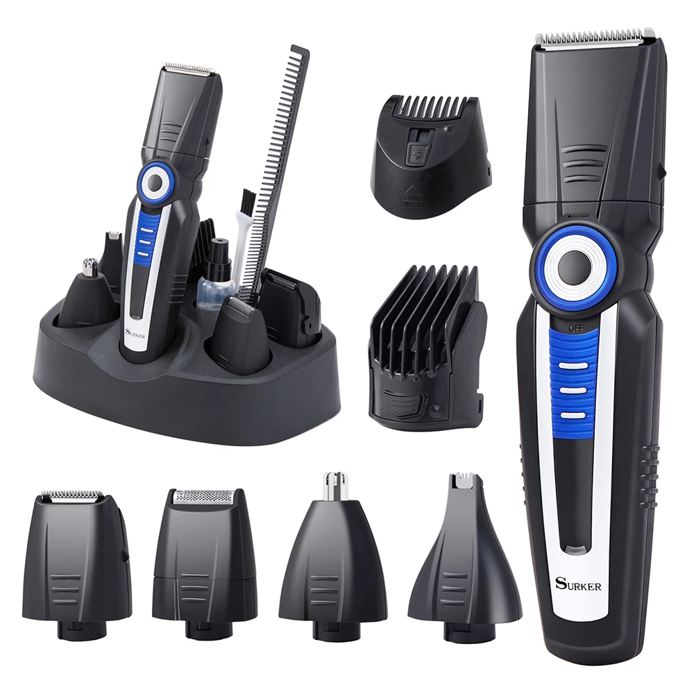 

5 in1 Professional Digital Hair Trimmer Rechargeable Electric Hair Clipper Men's Cordless Haircut Adjustable Ceramic Blade