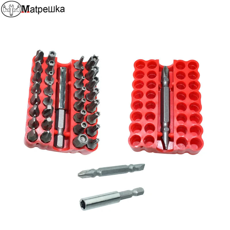 

34Pcs Star Hex Key Torx Mini Electric Screwdriver Bits Holder Kits Chrome Vandium Security Bit Set Tamperproof Screwdriver Set