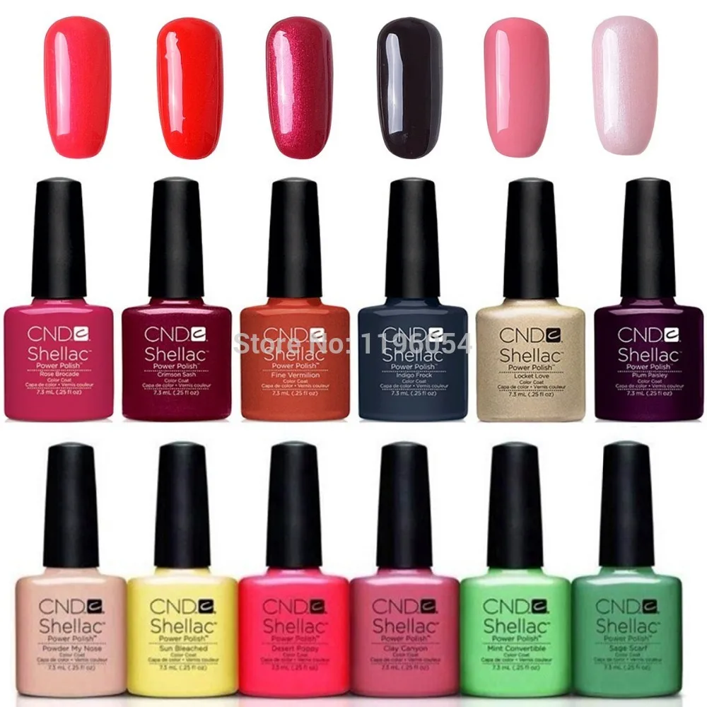 7 Pcs/lot CND Shellac Gel Polish Long lasting Soak off Gel Vernis À