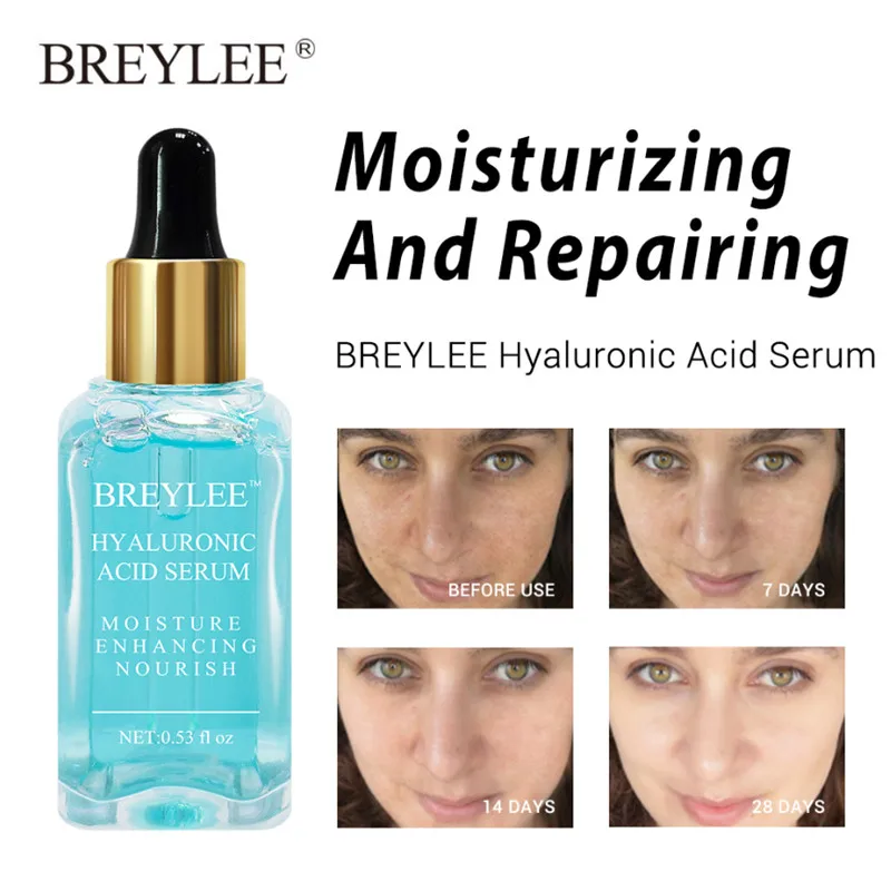 

BREYLEE Hyaluronic Acid Vitamin C Whitening Face Skin Care Rose Nourish 24k Gold Firm Soothing Repair Essence 1pcs Serum Series