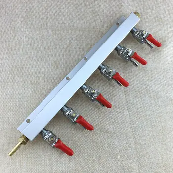 

multi -6 Way homebrew Co2 Air Gas Distribution Manifold Splitter Draft Beer Kegerator