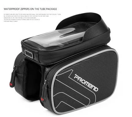 Best PROMEND Waterproof Cycling Bag Bicycle Mtb Tube Bag Bike Frame Pannier Cycling Bags Pouch Touchscreen 6.2 Inch Phone Holder Case 15