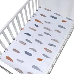 Детскую кроватку простынь 100% хлопок младенческой наматрасник для Постельное белье с героями мультфильмов для маленьких девочек