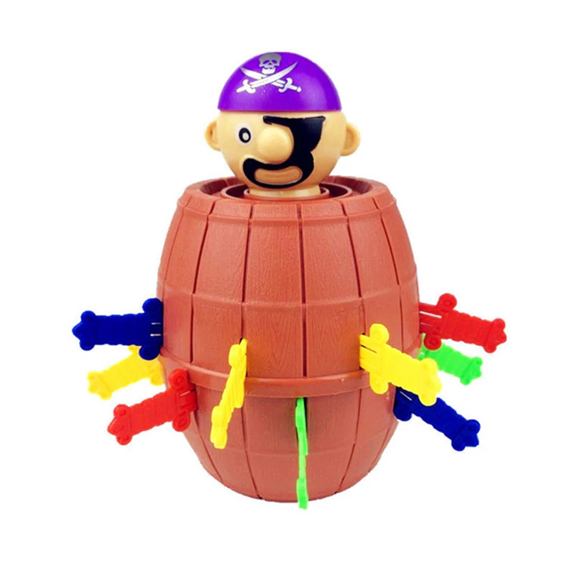 

Funny Desktop Game Toys Gadget Jokes Tricky Pirate Barrel Game For Children Geek Surprise Kids Toys Halloween Gift BK014