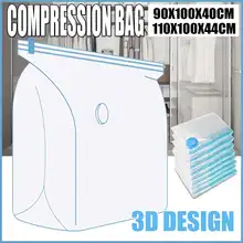 3D большой вакуумный мешок для хранения одежды мешки сжатый Органайзер компактные пыленепроницаемые домашние комнаты складной Вакуумный пакет для хранения