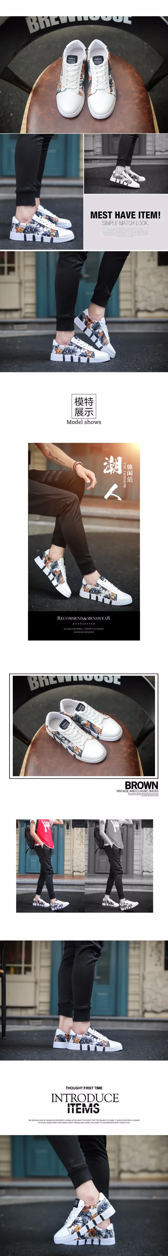 2018 Fashion Brand Men Casual Shoes Lace Up Men Flats Shoes Male Gay Comfortable Printed Shoes Hombres Zapatos01