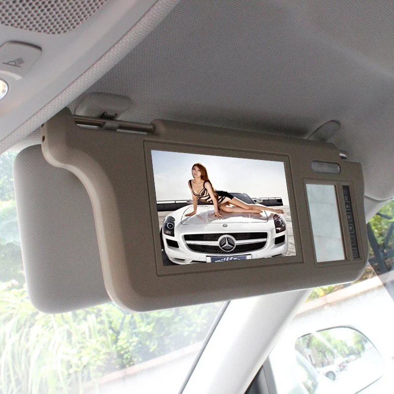 

7Inch TFT LCD MP5 Car Sun Visor Monitor Auto Vehicle Parking Rearview For Reverse Camera Car accessories