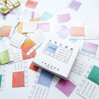 

45 Pcs/pack Creative Cute Daily Week Mini Paper Sticker Decoration Diy Ablum Diary Scrapbooking Label Sticker Kawaii Stationery