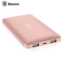Baseus 10000mAh Dual USB Power bank Portable Mobile Phone Charger Powerbank For iPhone 6s 5s Xiaomi mi5 Redmi3 External Battery